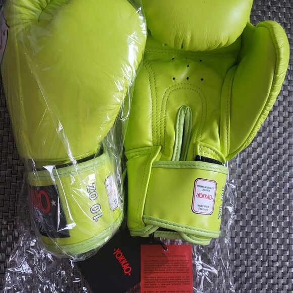 "YOKKAO" - Boxing Gloves 10oz / Unisex / 100% Genuine Cowhide Leather - Picture 2 of 12